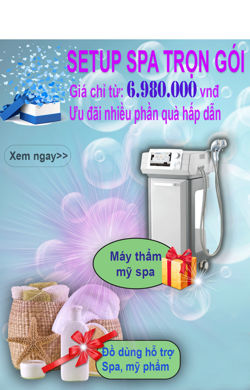 Trọn gói thiết bị spa giá khuyến mãi