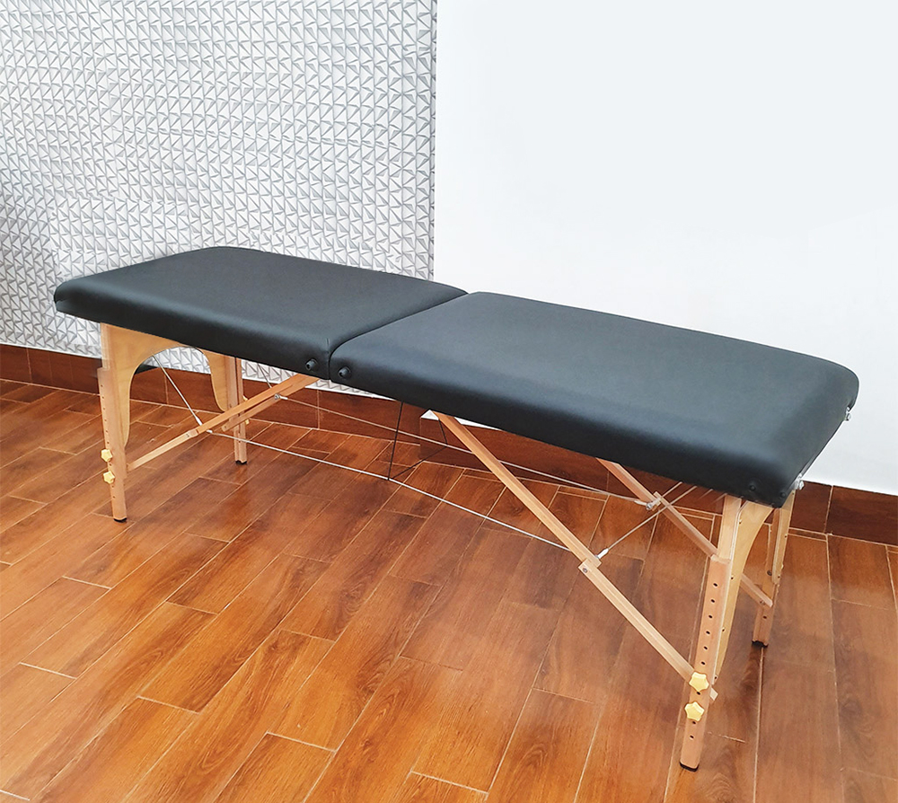 GIƯỜNG SPA GẤP GỌN CHÂN GỖ
