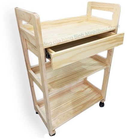 XE ĐẨY DỤNG CỤ GỖ THÔNG LẮP RÁP VÂN TỰ NHIÊN